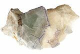 Purple Edge Fluorite Crystal Cluster - Qinglong Mine, China #205475-3